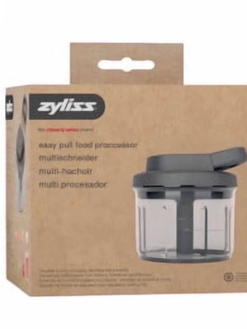 Zyliss Easy Pull Food Processor Compact Multi-Chopper Gray
